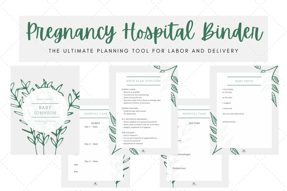 Pregnancy Hospital Binder/Planner for Labor &amp; Delivery | Etsy