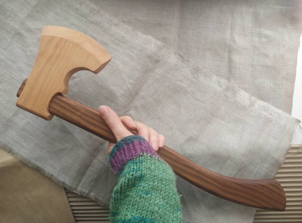 Wooden axe for boy Wooden big axe toy Waldorf inspired Etsy