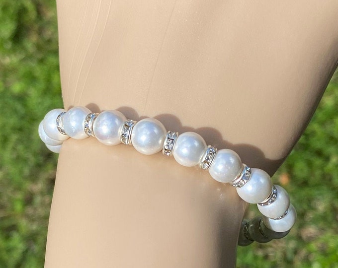 Real Shell Pearl Silver Bracelet