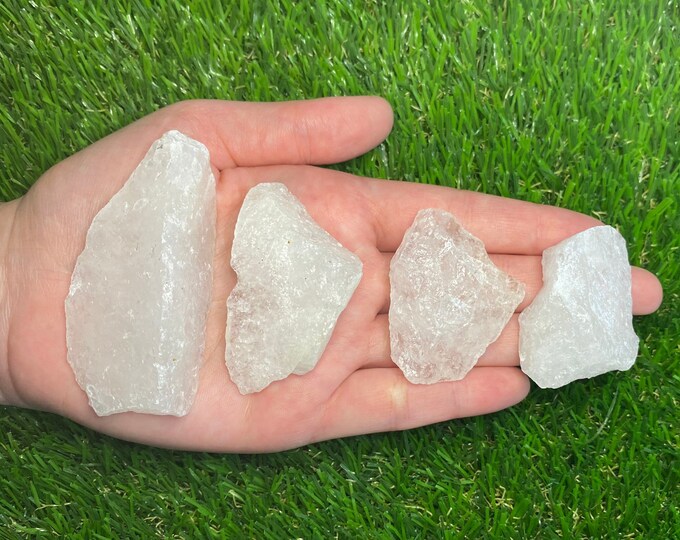 Natural Snow Quartz Raw Stone Crystal Chunk