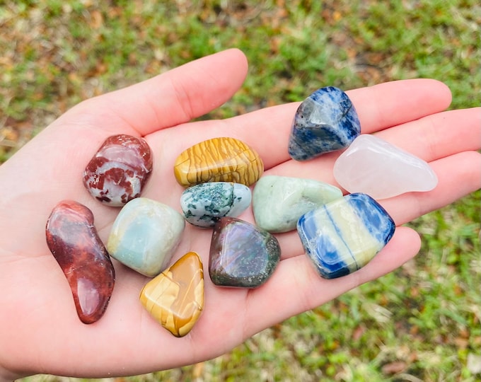 Mystery Grab Bag Natural Crystals Polished Tumbled Gemstones
