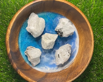 Natural Rainbow Moonstone Raw Stone Chunk Crystals