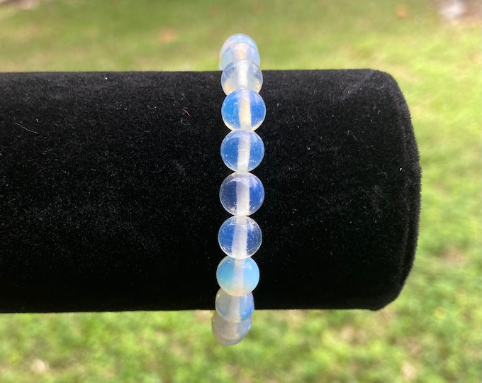 Genuine Opalite Crystal Bracelet 8MM Handmade Custom Made Jewelry
