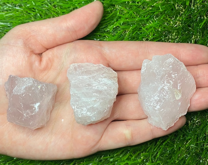 Natural Rose Quartz Raw Stone Crystal Chunk