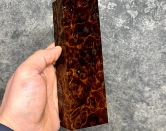 Stabilised Ebony Burl Block Necklace Pendant Earring Ring Making Material #124