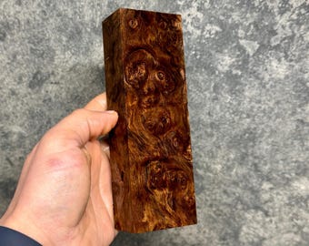 Stabilised Ebony Burl Block Wood Craft Turning Timber  #117
