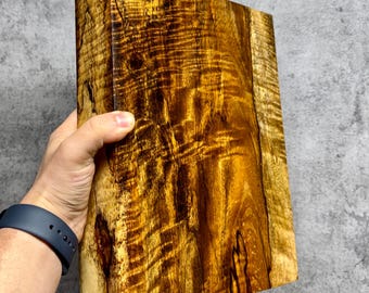 Large Size Hawaiian Curly Mango Block Exotic Wood Craft Woodworking Timber #187