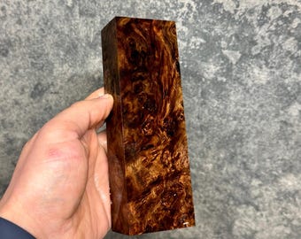 Stabilized Ebony Burl Block Woodworking Wood Turning Craft Timber #122
