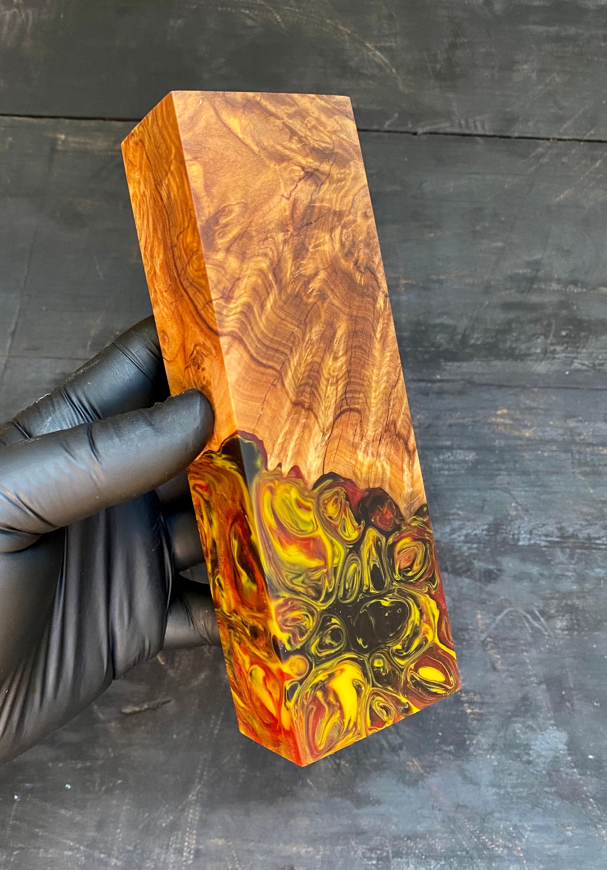 Stabilised Brown Mallee Burl Hybrid Block Epoxy Resin Casting Etsy