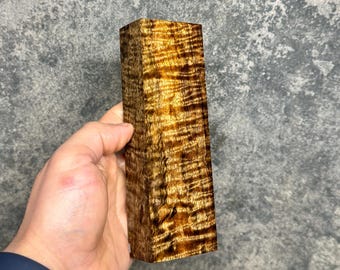 Stabilised Curly Mango Block Woodworking Woodturning Craft Timber #40