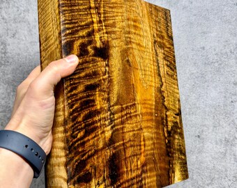 Large Size Hawaiian Curly Mango Block Exotic Wood Craft Woodturning Timber #186