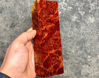 Stabilized Horistes Burl Block Knife Scale Pen Blank Wood Craft Timber #131