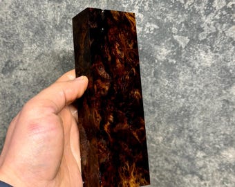 Stabilised Ebony Burl Block Wood Craft Woodworking Timber #118