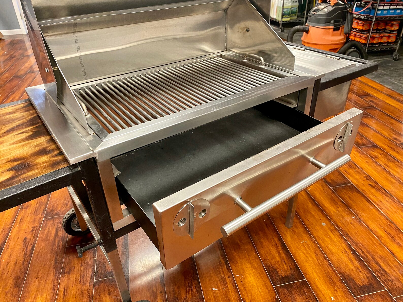 Hitchmount Grill Cart With Cooler Portable Stainless Steel Etsy