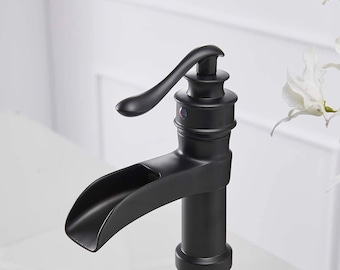 Black Faucet - Bathroom Faucet - Single Handle Faucet - One Hole Faucet -Mate Black- Oil-Rubbed Bronze Faucet - Brushed Nickel Faucet