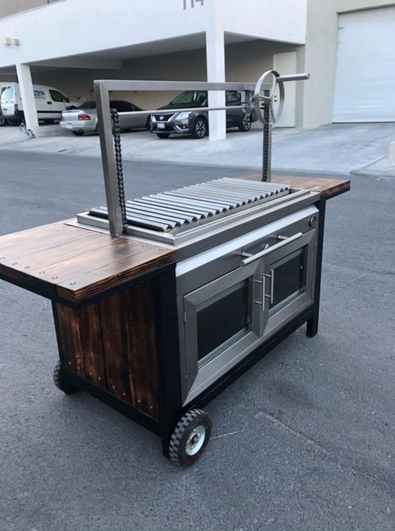 Stainless Steel Grill Wood Burning Grill Charcoal Grill Argentine Grill Santa Maria Grill Modern Grill Argentinean Grill image 5
