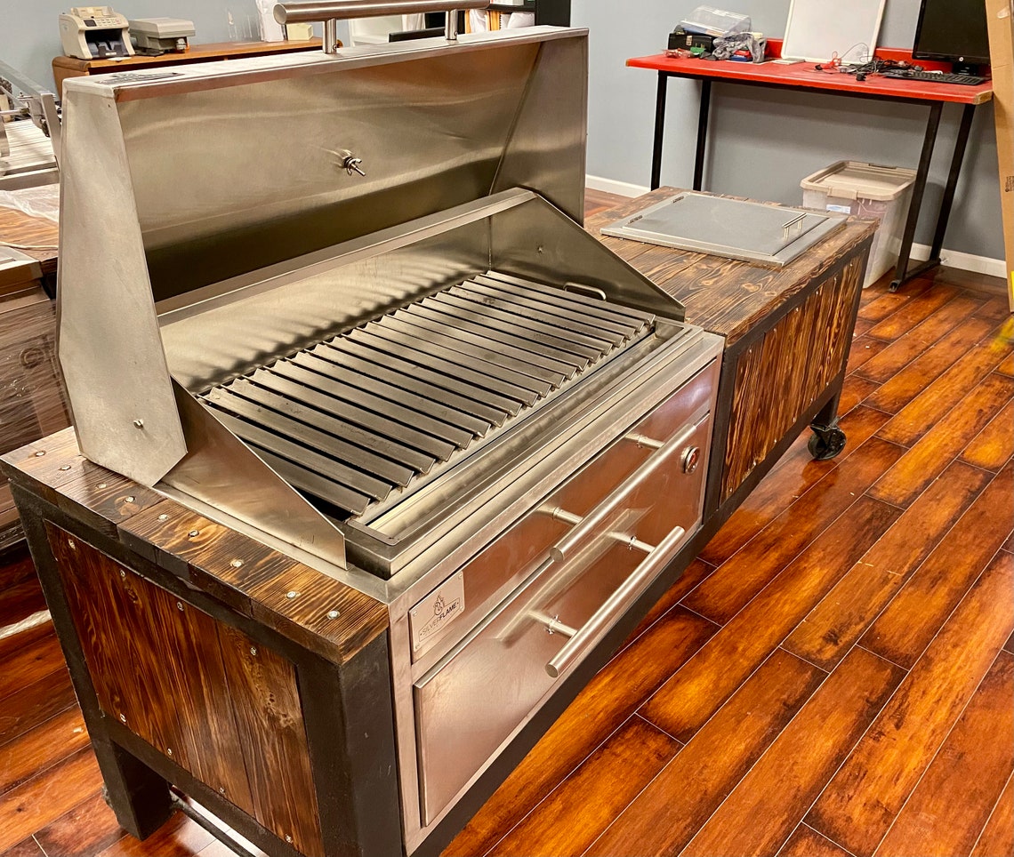 Argentinian wood fired grill with cooler Etsy