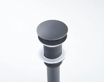 Bronze sink drain - Bathroom sink drain - Solid brass drain - Decorative drain - Pop-up stopper drain - Polished chrome drain