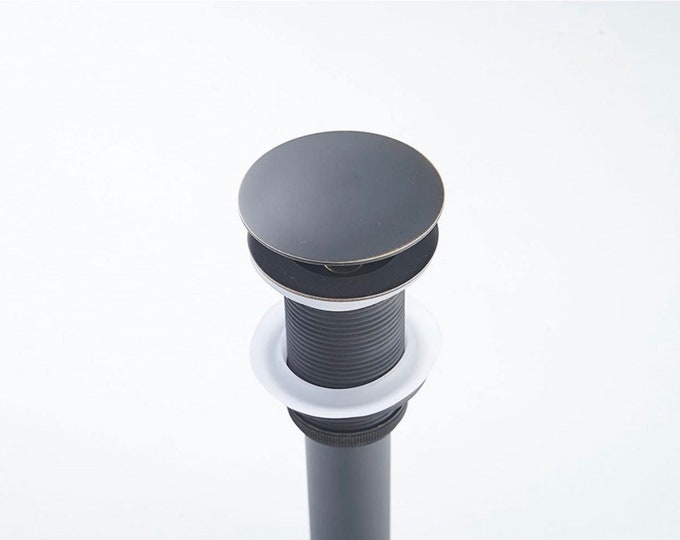 Bronze sink drain - Bathroom sink drain - Solid brass drain - Decorative drain - Pop-up stopper drain - Polished chrome drain