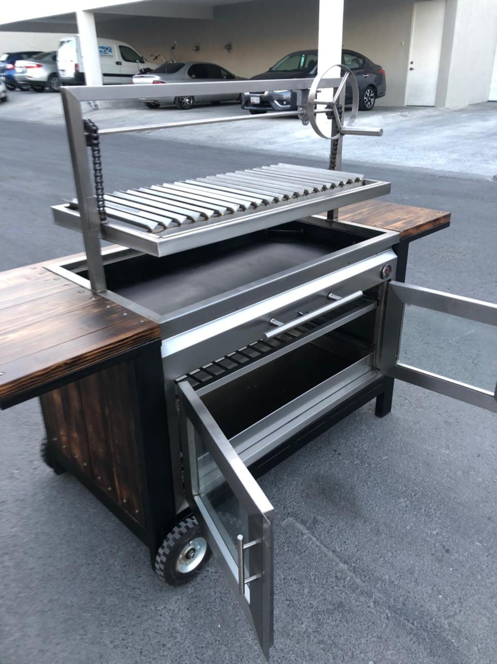 Stainless Steel Grill Wood Burning Grill Charcoal Grill Etsy