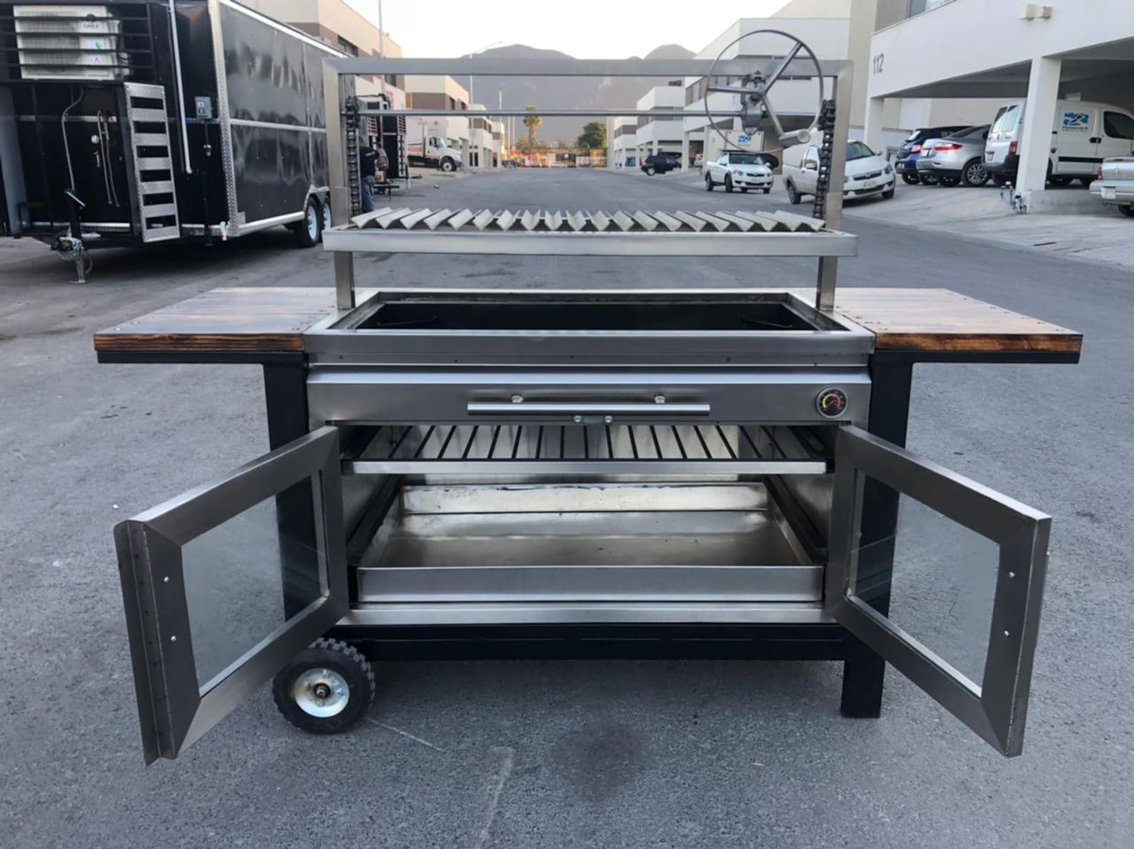 Stainless Steel Grill Wood Burning Grill Charcoal Grill Etsy