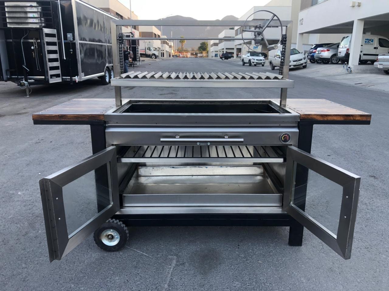 Stainless Santa Maria grill Wood Burning Argentine grill bbq Etsy