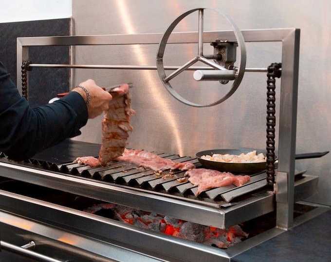 Stainless Steel Grill - Wood Burning Grill - Charcoal Grill - Argentine Grill - Santa Maria Grill - Modern Grill - Argentinean Grill