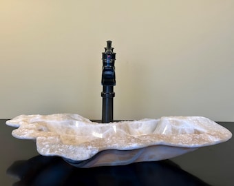 Natural Stone Sink - Onyx Sink - Rustic Travertine Marble - Hand Carved Vessel Sink - Vanity Bathroom Sink - Handmade