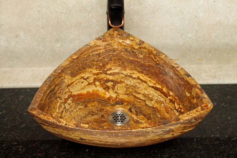 Gefäß Waschbecken für Bad Stein Waschbecken Eitelkeit Marmor | Etsy