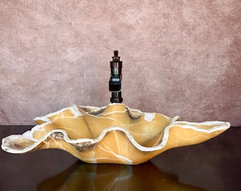 Natural Stone Sink - Onyx Sink - Rustic Travertine Marble - Hand Carved Vessel Sink - Vanity Bathroom Sink - Handmade