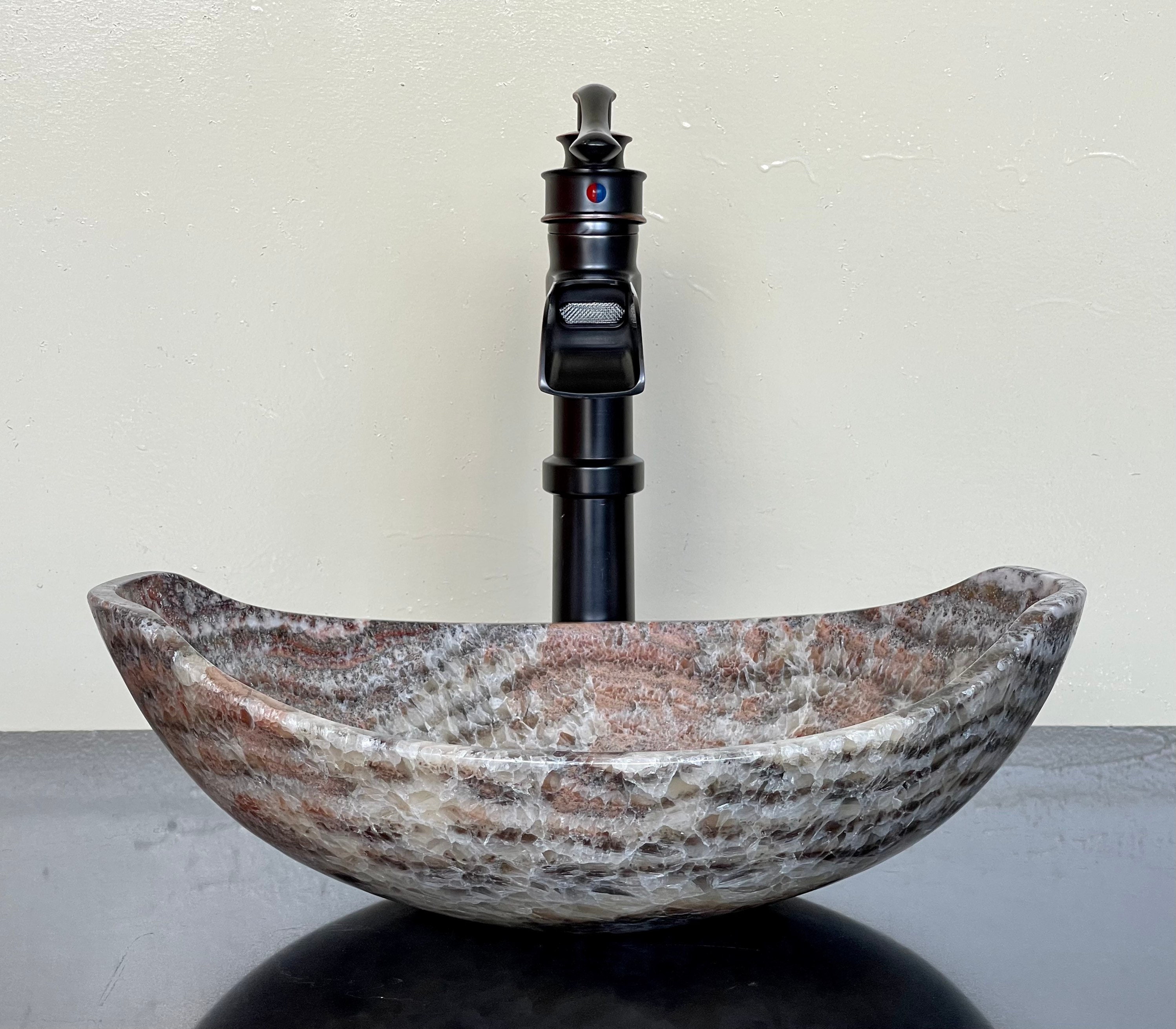 Natural Stone Sink Onyx Hand Carved Vessel Sink Vanity Bathroom