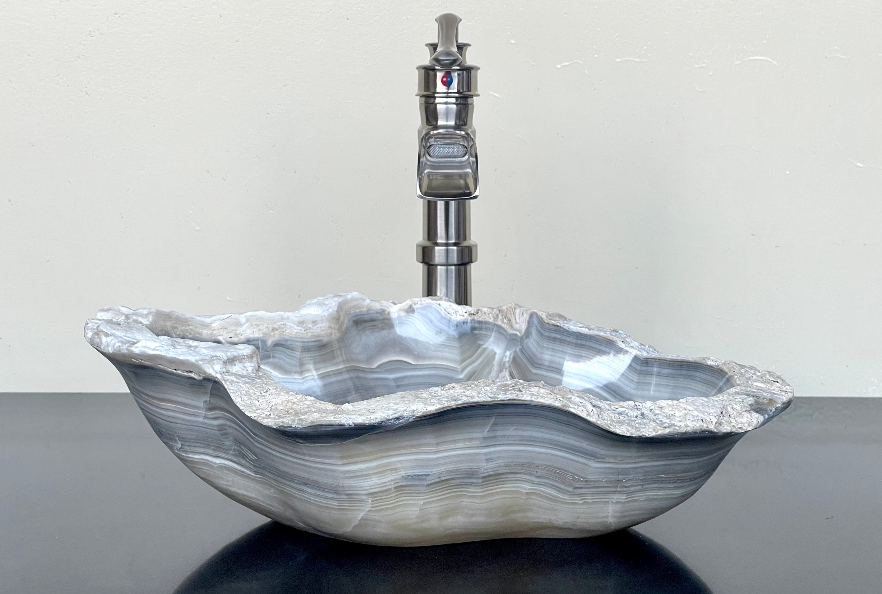 Natural Stone Sink Onyx Sink Rustic Travertine Marble Hand Carved