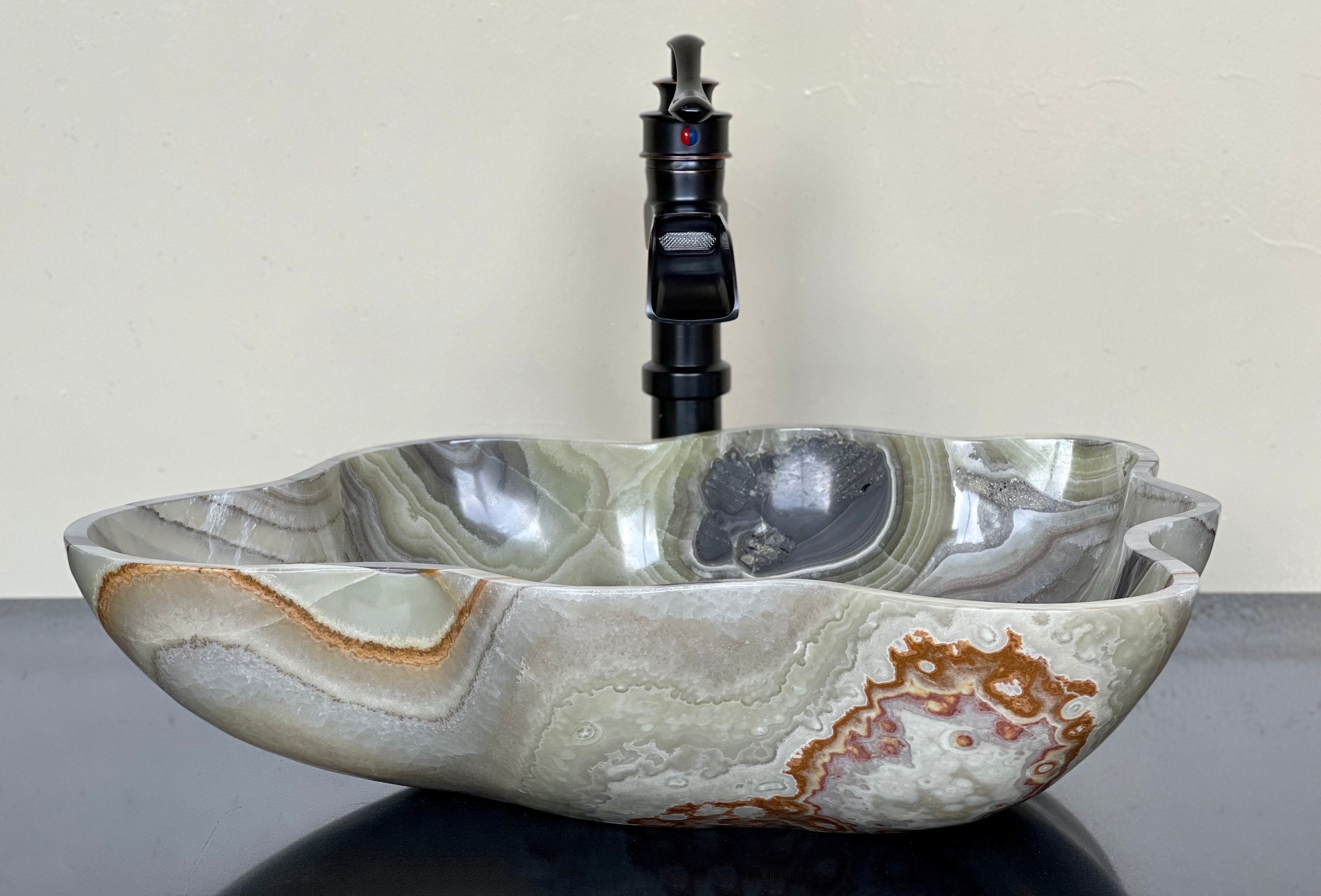 Natural Stone Sink Onyx Sink Rustic Travertine Marble Hand Carved