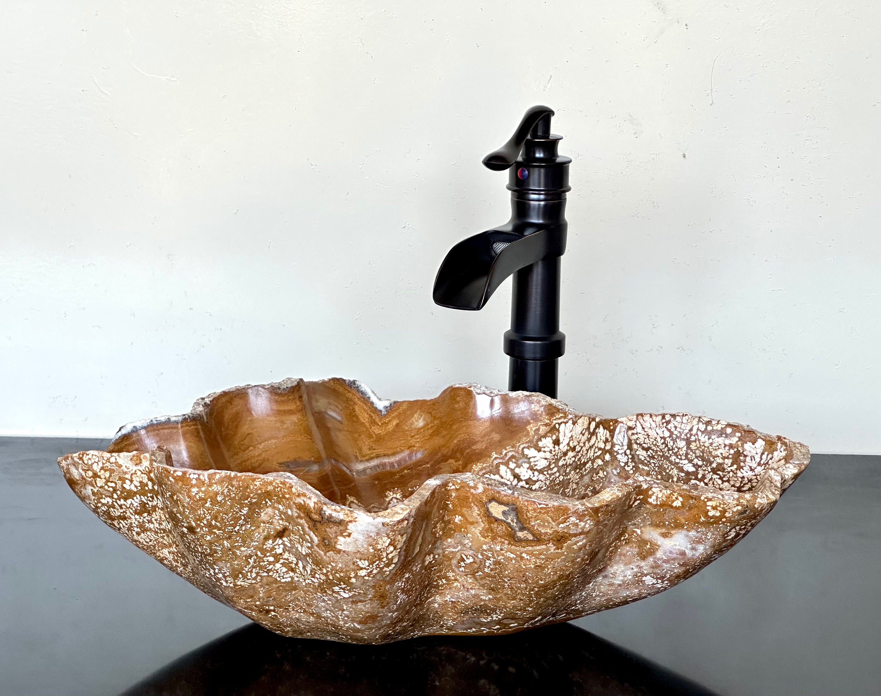 Natural Stone Sink Onyx Sink Rustic Travertine Marble Hand Carved
