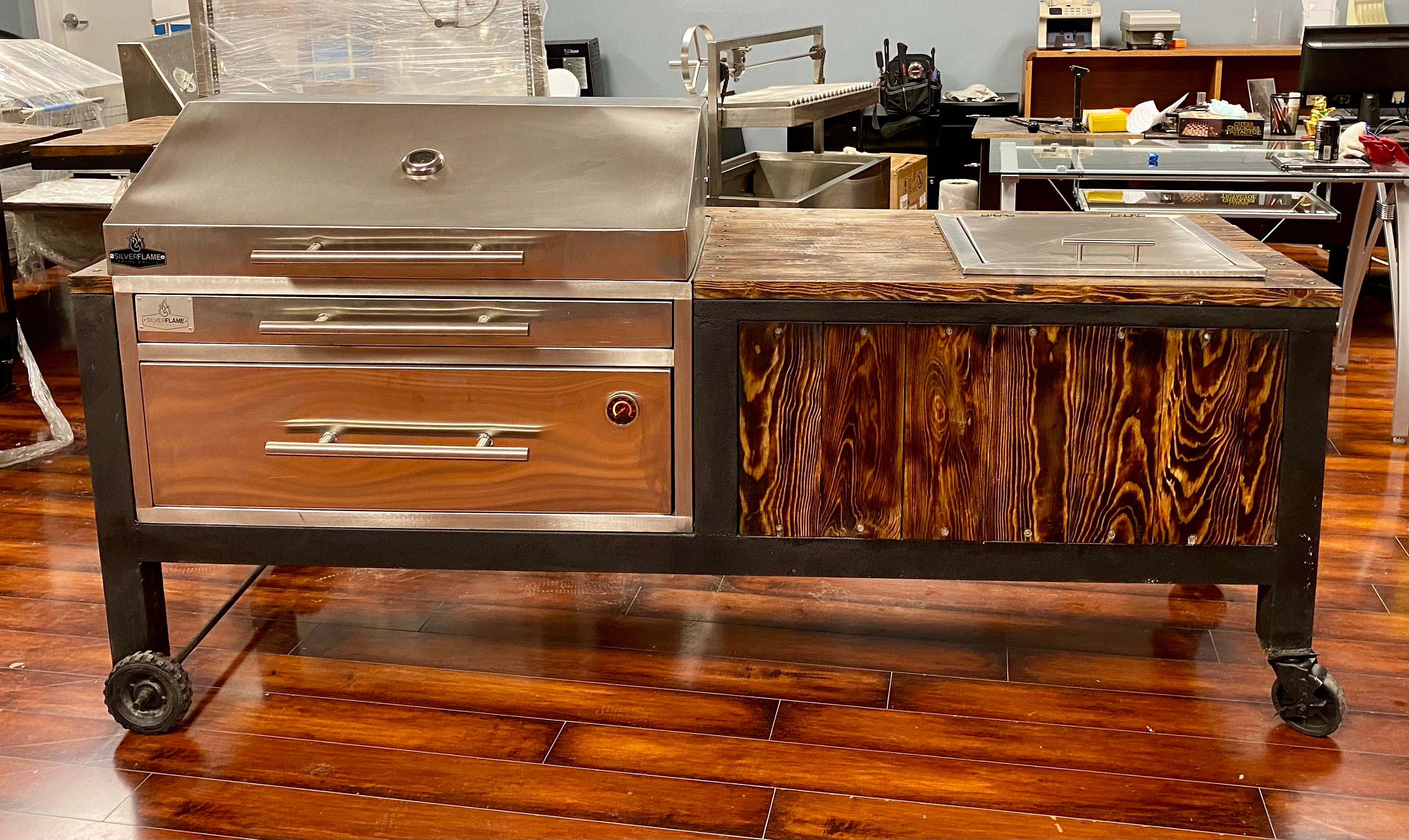 Argentinian wood fired grill with cooler Etsy