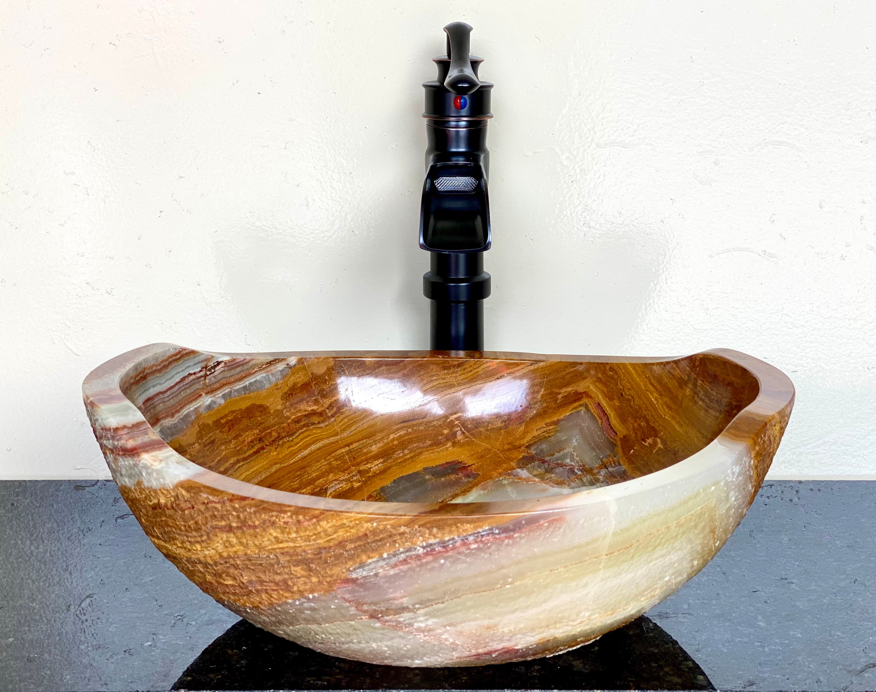 rustic vessel bathroom sink