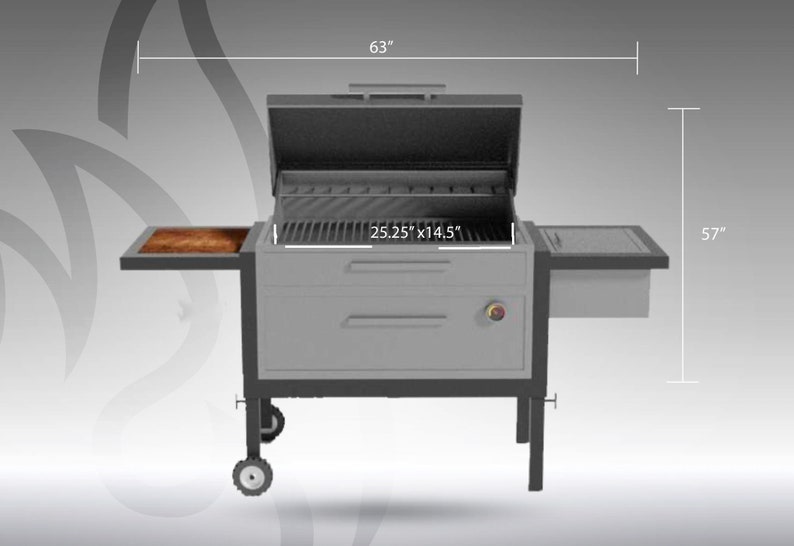 Hitchmount Grill Cart With Cooler Portable Stainless Steel Etsy