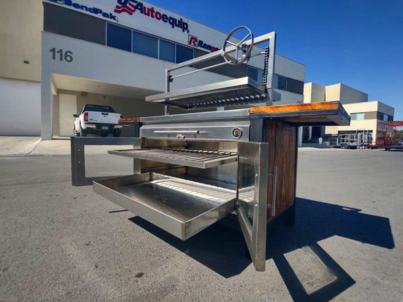 Stainless Steel Grill Wood Burning Grill Charcoal Grill Argentine Grill Santa Maria Grill Modern Grill Argentinean Grill image 9