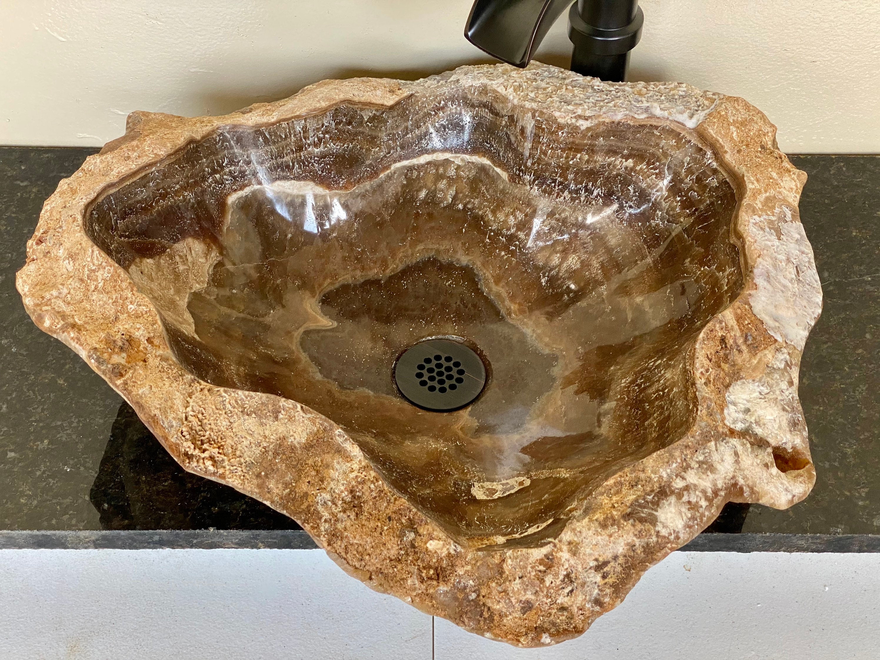 Natural Stone Sink Onyx Sink Rustic Travertine Marble Hand Carved