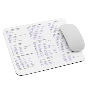 LINUX MOUSE PAD Cheat Sheet Programmer Developer Mouse Pad Holiday Gift ...