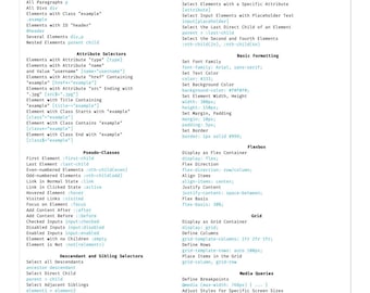 STICKER CSS-spiekbriefje