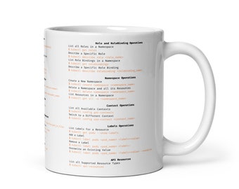 Kubectl Cheat Sheet Mug – Kubernetes Gift for DevOps Engineers, SREs & Sysadmins | kubectl Reference