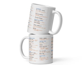 Java Cheat Sheet Mug – Programmer Gift | Syntax, Streams, Collections & OOP Reference | Backend Developer Coffee Mug