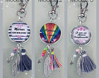 Keychain cabochon mom