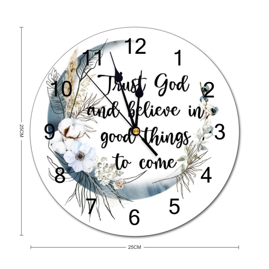 Boho Wall Decor Christian Wall Clock Bible Scripture Clock Etsy