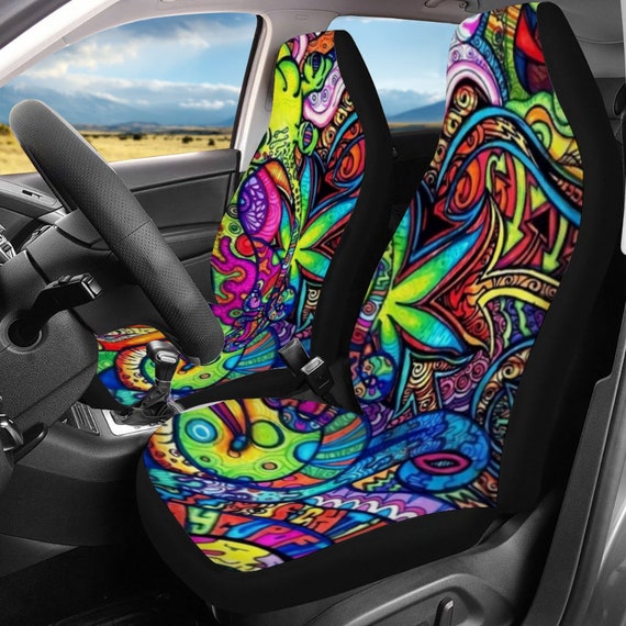 Hippie Car Seat Covers Psychedelic Car Accessories First Car Etsy