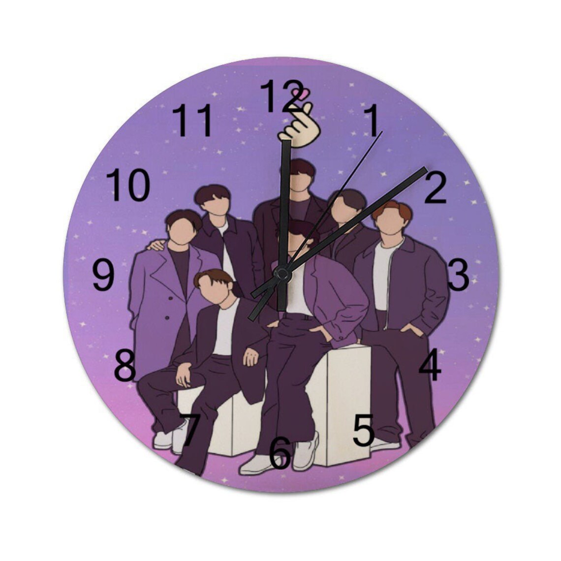 BTS Wall Clock Bangtan Clock BTS Dynamite Etsy