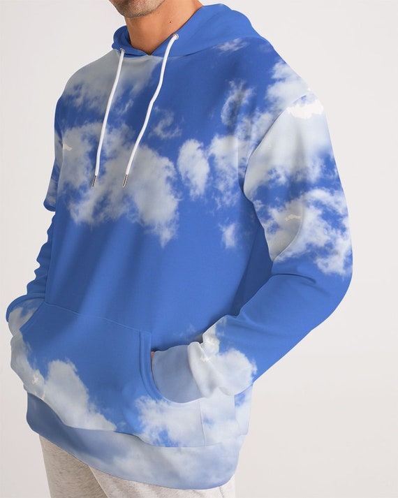 Blue sweatshirt with clouds Clearance