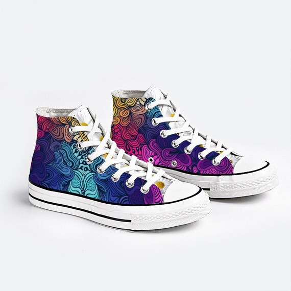 rainbow hi tops