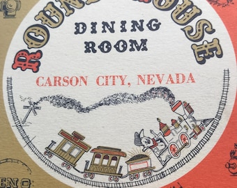 Golden Nugget 1950’s Vintage Menu Carson City Nevada Round House Dining Room